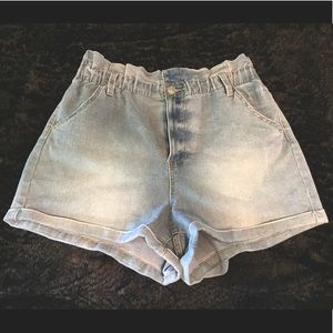 Womens High waisted trash bag shorts